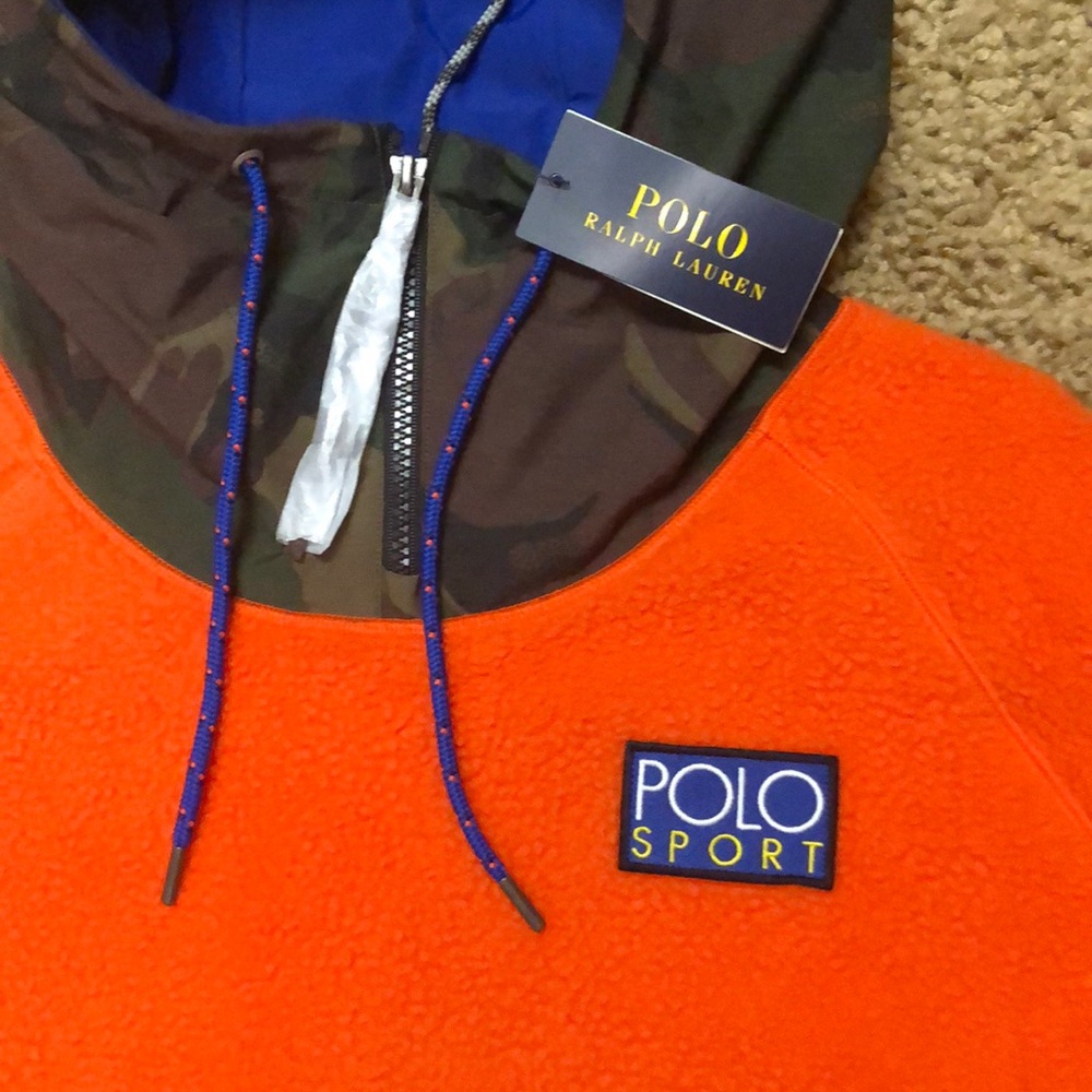 Super Rare Polo Sport Hi-Tech Fleece Camo Hoodie - Picture 3 of 6